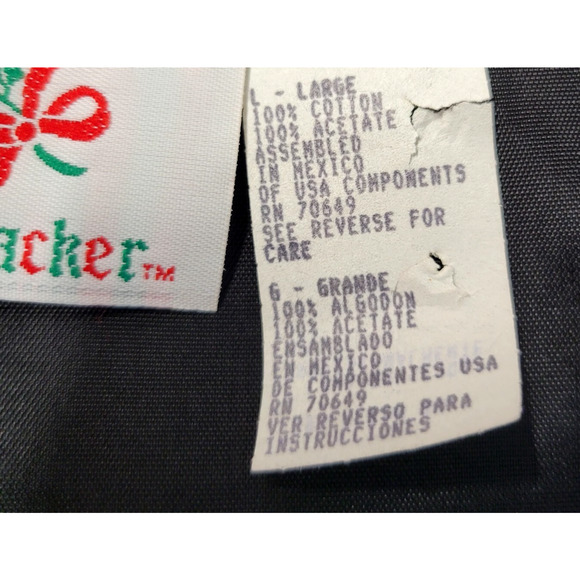 Vintage Nutcracker Christmas Vest Womens L Button Front Dogs100% Cotton Holiday - Picture 8 of 11